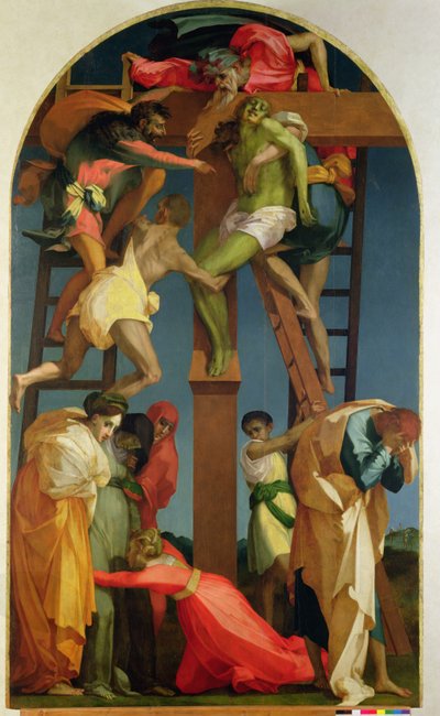 El Descendimiento de la Cruz, 1521 de Giovanni Battista Rosso Fiorentino